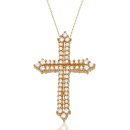 9ct Gold CZ Cross Pendant-C57