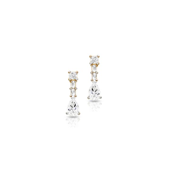 9ct Gold CZ Earrings-E275