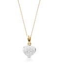 9ct Gold CZ Heart Pendant-DP12