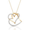 9ct Gold CZ Heart Pendant-P426