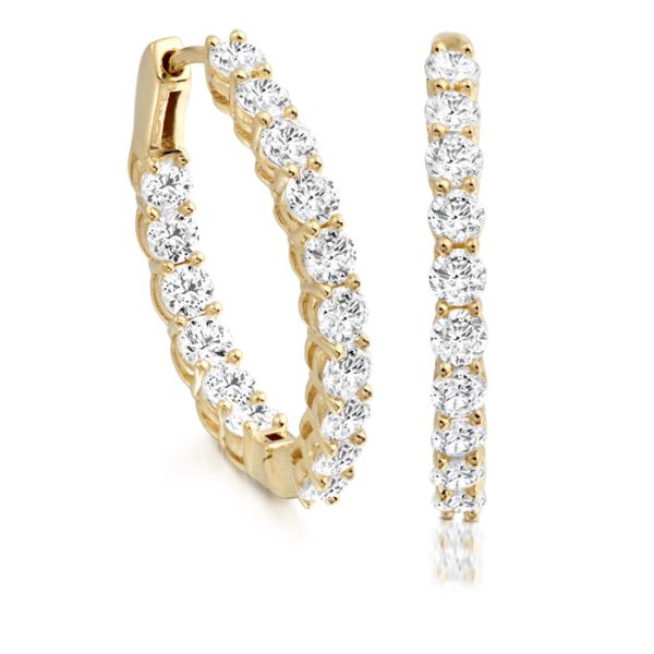 CZ Hoop Earrings-E4