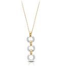 9ct Gold Trilogy CZ  Pendant-P1T