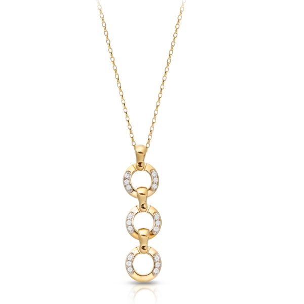 9ct Gold Trilogy CZ  Pendant-P1Y