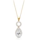 9ct Gold CZ Pendant-P261