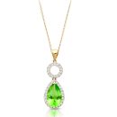 9ct Gold CZ Pendant-P261G