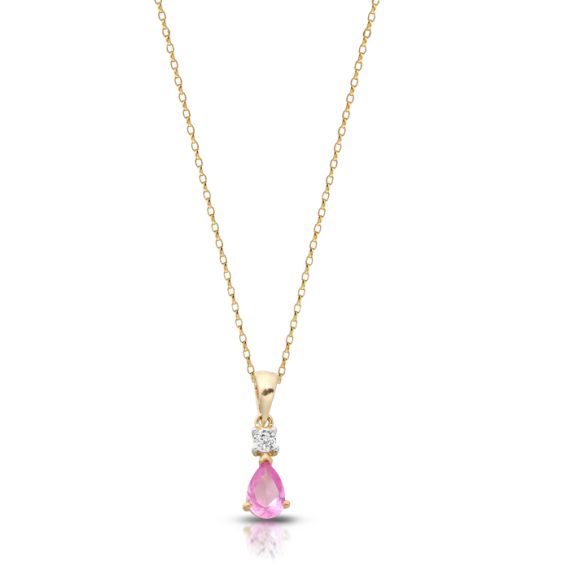 9ct Gold CZ Pendant-P270P