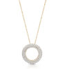 9ct Gold CZ Circle Pendant-P271