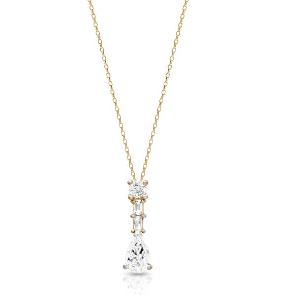 9ct Gold CZ Pendant-P275