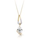 9ct Gold CZ Pendant-P281