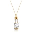 9ct Gold CZ Pendant-P285