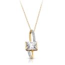 9ct Gold CZ Pendant-P286