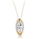 9ct Gold CZ Pendant-P297