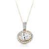 9ct Gold CZ Pendant-P298