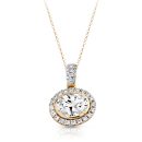 9ct Gold CZ Pendant-P298