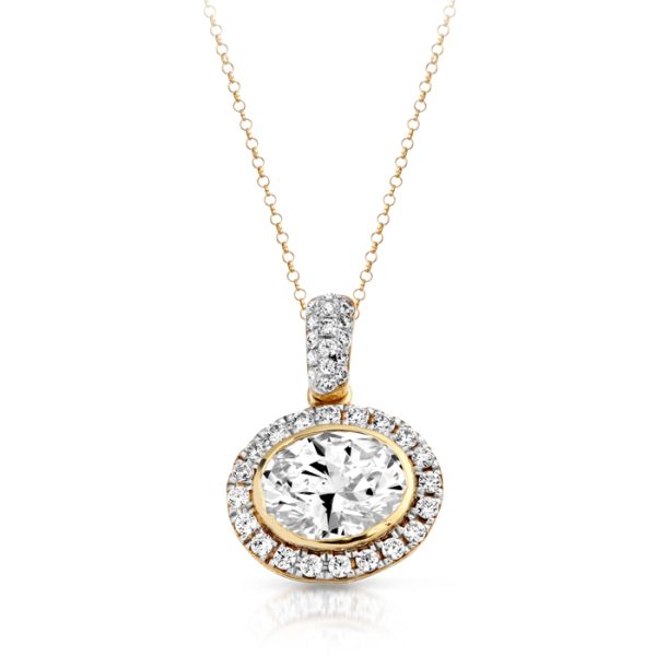 9ct Gold CZ Pendant-P298