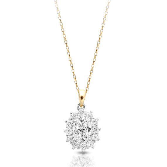 9ct Gold CZ Pendant-P308SCZ