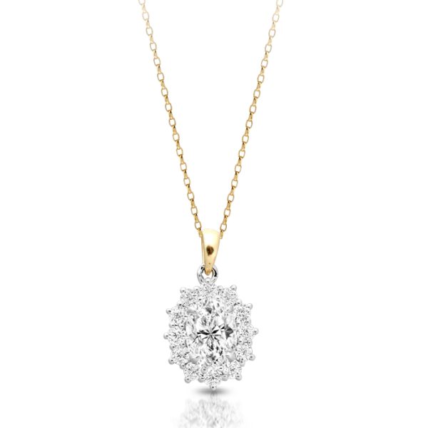 9ct Gold CZ Pendant-P308SCZ