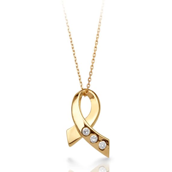 9ct Gold CZ Pendant-P178