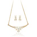 9ct Gold CZ Necklace Set-SET26