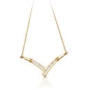 9ct Gold CZ Necklace Set-SET28