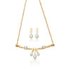 9ct Gold CZ Necklace Set-SET31