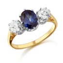 Vintage Style CZ Sapphire Ring-D45S