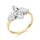 9ct Gold CZ Dress Ring-R144