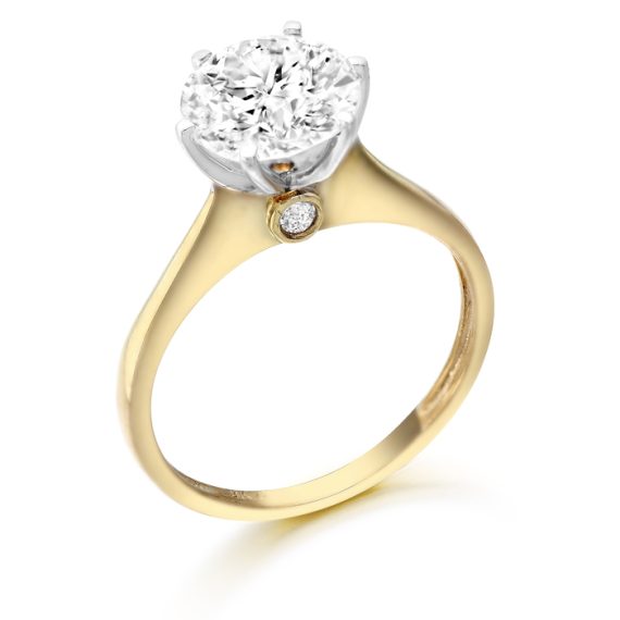 9ct Gold CZ Engagement Ring-R159
