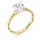 9ct Gold Solitaire CZ Engagement Ring-R343