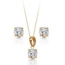 9ct Gold CZ Pendant-SET6