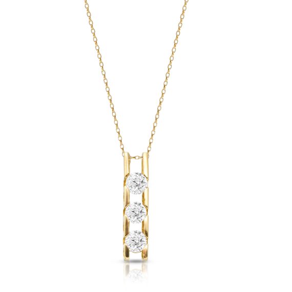 9ct Gold Trilogy Pendant-P175