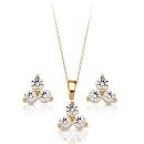 9ct Gold CZ Pendant-SET192