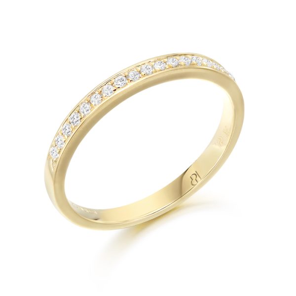 9ct Gold CZ Wedding Ring-R317B