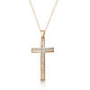 9ct Gold Diamond Cross Pendant - DPL25