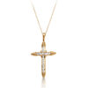9ct Gold Diamond Cross Pendant - DPL3