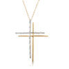 9ct Gold Diamond Cross Pendant - DPL82