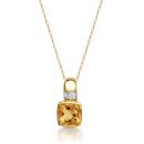 9ct Gold Diamond Pendant-DPL314P