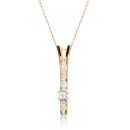 9ct Gold Diamond Pendant-DPL9