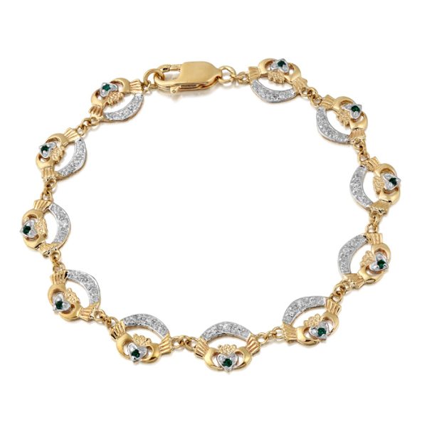 9ct Gold Claddagh Bracelet - CLB4G