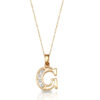 9ct Gold CZ Initial Pendant-Initial3G
