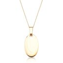 9ct Gold Oval Disc Pendant-J26