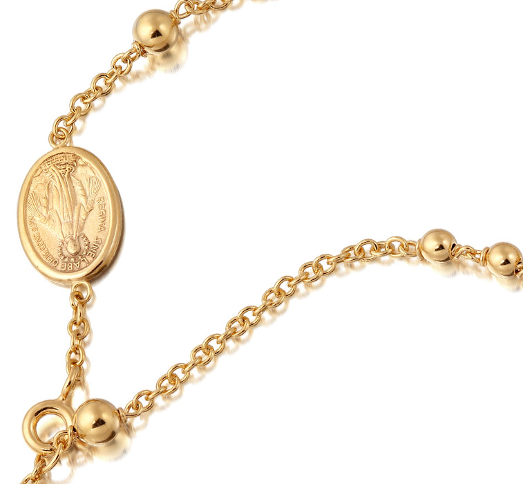 9ct Yellow Gold Rosary Bead Necklace 50cm - Stonex Jewellers
