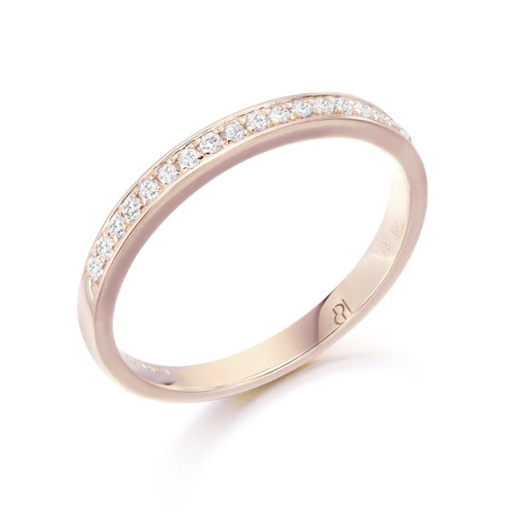9ct Rose Gold CZ Wedding Ring-R317RB