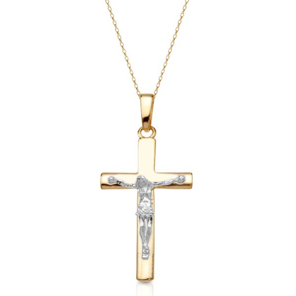 9ct Gold Crucifix Cross Pendant-J20T