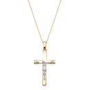 9ct Gold Crucifix Cross Pendant-J2T