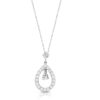 9ct White Gold CZ Chandelier Pendant-P147W