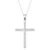 9ct Gold CZ Cross Pendant-C118