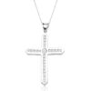 9ct Gold CZ Cross Pendant-C28W