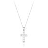 9ct White Gold CZ Cross Pendant-C5W