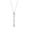 9ct Gold CZ Bar Pendant-P181W